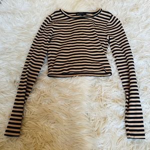 Tan and black stripped long sleeve